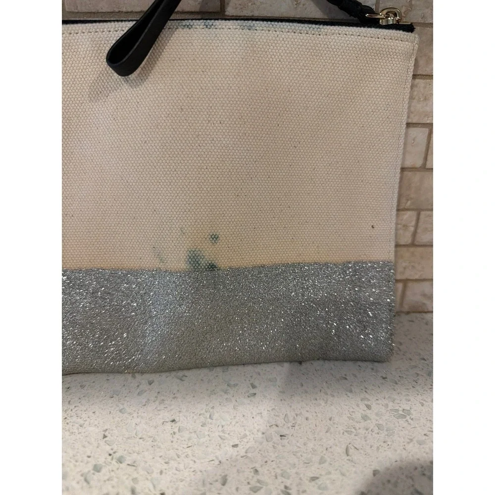 Kate Spade‎ Disney Glitter Wristlet Fairy Tale Quote Silver